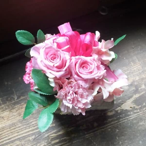 結婚式二次会 プレゼント結婚祝い 出産祝い[花ギフト]シェル(貝)型プリザーブドフラワー(ピンク)